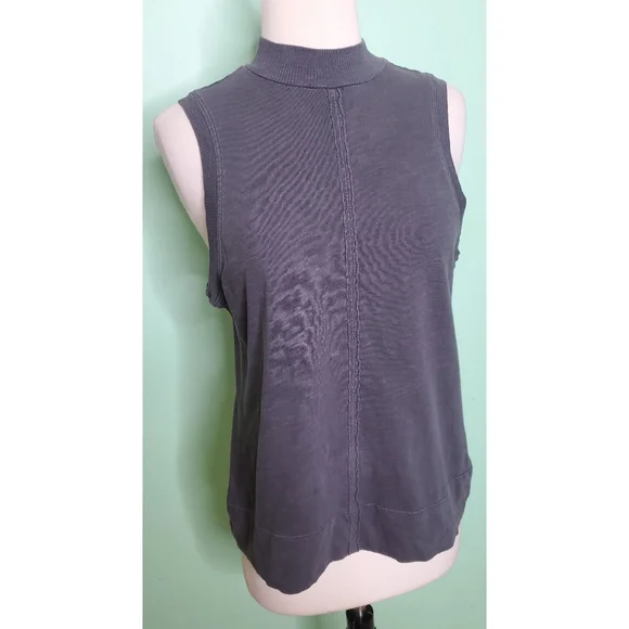 ANTHROPOLOGIE  Mock Neck Sleeveless Tank - Picture 2 of 8